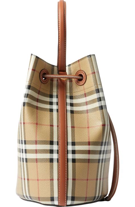 burberry rucksack bucket pelle|Burberry Small TB Check Coated Canvas Bucket Bag .